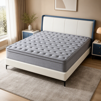 Matelas à ressorts ensachés pour chambre à coucher, modèle d'usine export, personnalisable et disponible en emballage sous vide