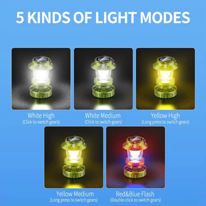 Portable Camping Lantern <b>USB</b> Rechargeable Solar Power Charging Multifunctional <b>Lamp</b> New Fan Light Strong Winds Outdoor Lighting - Product Image 5