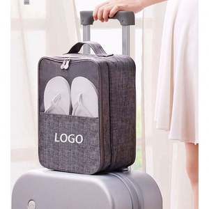 Sac à chaussures de voyage portable personnalisé, grande capacité, trois couches, sac à chaussures de voyage à fermeture éclair, sac de rangement pour baskets en Oxford - Product Image 5