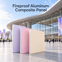 Panneau composite en aluminium ignifuge de 4 mm, revêtement PVDF, champagne ACP, pour revêtement de façade d'appartement
