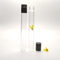 Flacon en verre tubulaire avec bouchon à vis en aluminium 115mm 116mm 120mm Tube en verre à vendre PayPal Accept