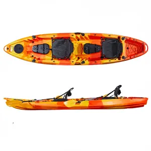 Up-Grade Plastic 2+1 Seats Family 3 person fishing boat/ kayak