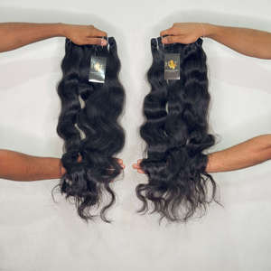 Cheveux humains indiens bruts de temple, vierges, alignés dans le sens des cuticules, non traités, en lots pour extensions, pour revendeurs - Product Image 2