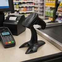 Lecteur de codes 1D 2D portable filaire, scanner de codes-barres QR pour supermarchés, épiceries et systèmes de point de vente (PDV)