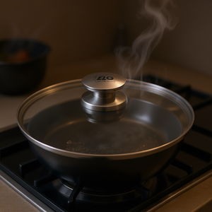 Tapa de vidrio Elo Galant de 28 cm con mango de acero inoxidable para ollas y sartenes - Product Image 3