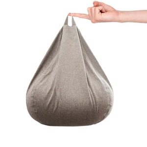 Sofá Bean Bag individual con funda extraíble suave para sala de estar, dormitorio, balcón, tatami, gris cálido - Product Image 5
