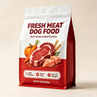 Sacs d'emballage en aluminium OEM pour aliments pour animaux de compagnie, sacs à fond plat en plastique avec fermeture éclair, sacs refermables en Mylar, vente en gros