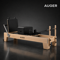 Machine de Pilates Reformer Commerciale en Bois d'Érable avec Plateforme de Saut et Boîte d'Assise pour Studio Professionnel et Salle de Sport