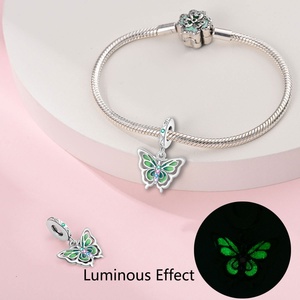 เครื่องประดับ zircon จี้รูปกวางหิ่งห้อยและผีเสื้อที่มีแสงสว่างสำหรับสร้อยข้อมือทองแดงชุบเงิน - Product Image 3