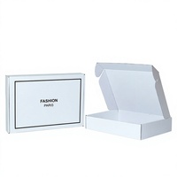 Caja de Envío Corrugada de 3 Capas Blanca con Marco Negro Ecológica de Alta Gama con Logotipo Personalizado para Marcas de Ropa y Velas