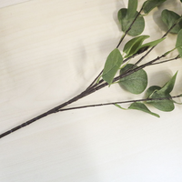 ES002 Prix de gros Nouveau design Feuilles d'eucalyptus en plastique argentées bon marché Écologiques Durables Décoration de mariage