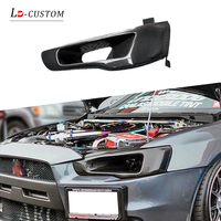 Cubierta de Faro de Fibra de Carbono para Mitsubishi EVO Lancer EX, Modificación y Mejora Exterior, Decoración de Ojo Único
