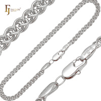 Cadena de Eslabones Dobles Nonna de FJ Fallon Fashion Jewelry, Chapada en Oro Rosa sobre una Base de Latón
