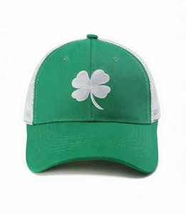 Gorras de Camionero Bordadas Personalizadas, Gorra de Béisbol con Bordado Verde, Gorra del Día de San Patricio Irlandés - Product Image 1