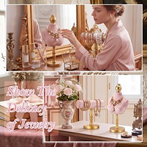 Présentoir à bijoux élégant en velours pour colliers, bracelets et bagues, idéal pour les boutiques - Product Image 5