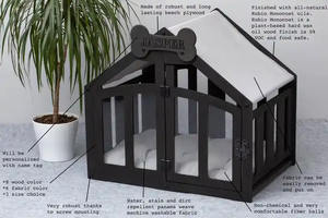 כלבים מעץ מודרני כלבים ריהוט כלבים מקורה חיצוני כלב בית עץ לחיות מחמד כלובי חיות מחמד עם דלת - Product Image 3