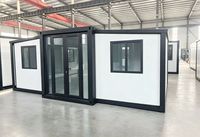 Maison conteneur extensible à double aile certifiée CE, préfabriquée et modulaire, personnalisable pour dortoir, complexe hôtelier, villa