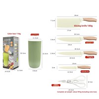 Ensemble de couteaux de cuisine en acier inoxydable en gros, couteau à fruits jetable avec support cylindrique, ensemble cadeau de cuisine très vendu