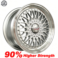 Jantes forgées concaves en mesh personnalisées en 2 parties, 15-20 pouces, 4x100, 5x112, 5x120.65, RS, compatibles avec BMW E30, Golf Mk2, Jaguar XJ, Audi, Tesla