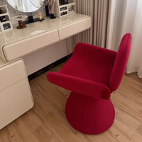 Fauteuil de loisirs moderne en tissu crème de luxe léger pour chambre, appartement, salle à manger, villa, salon – Mobilier d'hôtel polyvalent