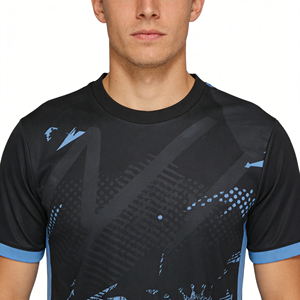 Maillot de football ajusté à manches courtes imprimé noir respirant et à séchage rapide pour homme <span class=keywords><strong>Santos</strong></span> FC - Product Image 3