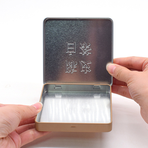 Tùy Chỉnh Dập Nổi Bản Lề Mỏng Hộp Thiếc Thực Phẩm Cấp Siêu Mỏng Sô Cô La Quà Tặng Kim Loại Hộp Thiếc Vuông Trường Hợp Kim Loại Bao Bì Hộp - Product Image 5