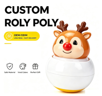 Juguete Personalizable de Reno con Nariz Roja de Dibujos Animados, Impresión UV, Material de PVC, Regalo Promocional Corporativo para Escritorio