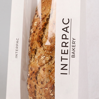 Sacs à pain en papier kraft durables et recyclables de qualité alimentaire avec fenêtre transparente, pour boulangerie, emballage de vente au détail, logo personnalisé, lait