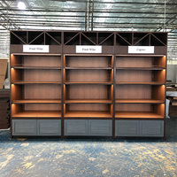 Vitrine à boissons alcoolisées, présentoir de vente au détail, éclairage LED, décoration personnalisée, design sur mesure, robuste et durable, présentoir à boissons alcoolisées