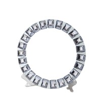 Assiettes de présentation en verre perlé de 13 pouces, finition miroir, design épuré, pour mariage, vente en gros