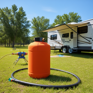 Suavizador de agua portátil Vevor para caravanas, 16000 grano, conexiones de latón de 3/4 pulgadas, manguera de 42 pulgadas, sistema de filtro de agua dura para uso móvil en caravanas. - Product Image 2