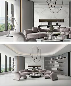 Baldosa de Piedra Sinterizada de Gran Formato 900X1800MM, 1 Patrón con Aspecto de Mármol, Superficie Aterciopelada, Diseño Moderno para Dormitorio y Sala de Estar - Product Image 2