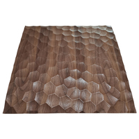Panneau mural 3D martelé moderne et unique en placage de bois, peint par pulvérisation, en MDF rainuré, pour plafonds décoratifs de villas