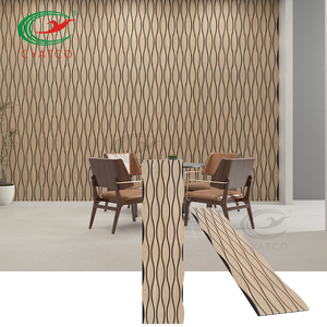 Décoration personnalisée Allotype latte <span class=keywords><strong>de</strong></span> <span class=keywords><strong>bois</strong></span> panneau acoustique en chêne panneau mural en <span class=keywords><strong>bois</strong></span> panneaux muraux insonorisés pour la maison - Product Image 3