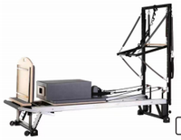 MJD-W47 Appareil de Pilates Reformer Commercial Semi-élevé et Réglable en Alliage d'Aluminium pour Studio de Pilates, Salle de Sport et Rééducation Corporelle