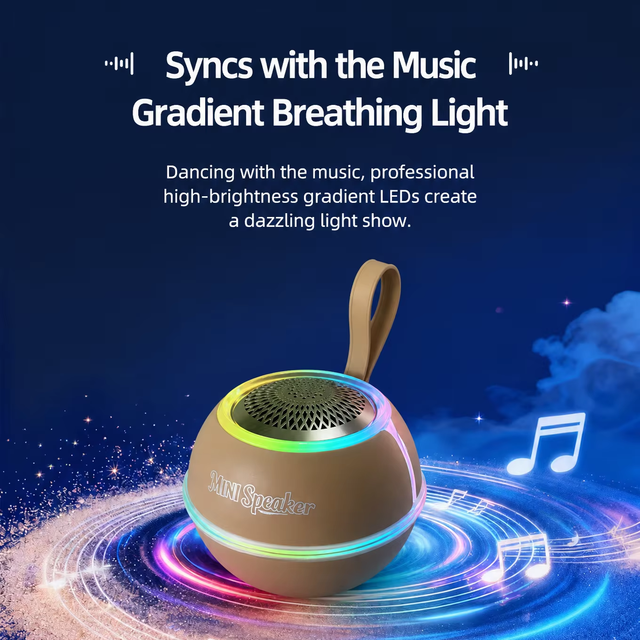 Wireless  Speaker with TWS Stereo Pairing 360° Surround Sound IPX6 Waterproof Portable Design
