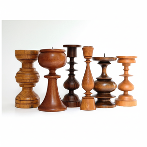 Portavelas de Madera Hecho a Mano de Primera Calidad para Decoración Navideña, Bodas y Hogar - Product Image 1