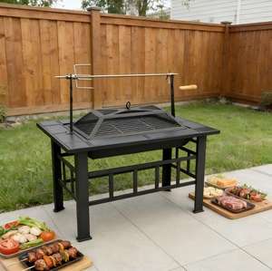 <span class=keywords><strong>Table</strong></span> de <span class=keywords><strong>barbecue</strong></span> multifonctionnelle pour jardin avec <span class=keywords><strong>brasero</strong></span> et foyer extérieur pour la cuisson en plein air - Product Image 2