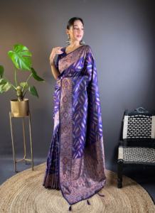 Sarees de Seda Suave Originales de Alta Calidad, Ropa India y Pakistaní, Saree de Boda Disponible en Proveedor Mayorista, Saree Nupcial - Product Image 3