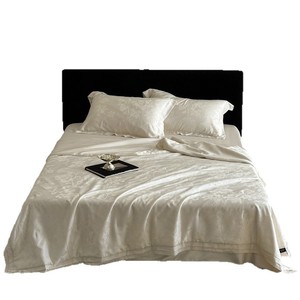 Tencel Cotton Linen Jacquard <b>Quilt</b> Set 4 Pieces Cooling Summer Bedding Modern Style Machine Washable - Product Image 5
