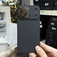 Coque de téléphone en fibre de carbone véritable de haute qualité pour iPhone 17 16 15 14 Pro Max – Ultra-fine, anti-chute, antichoc en aramide