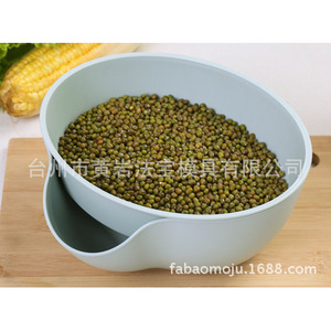 ตะกร้ากรองพลาสติกสองชั้น Fabao ขนาด 20.3x23x9 ซม. พร้อมฐานแบบมีรูสำหรับกรองผักผลไม้ - Product Image 2