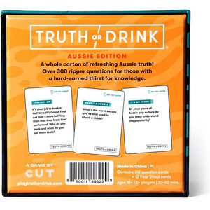 Jeu de cartes Truth Or Drink, édition australienne, jeu de société pour 3 joueurs, à partir de 14 ans, divertissement amusant, jeux de cartes - Product Image 2