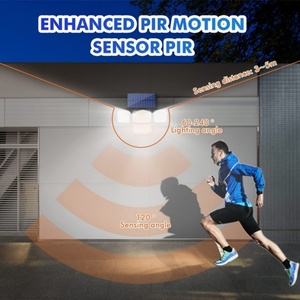 Solar <b>Lights</b> Outdoor Waterproof Garden 333 LEDs PIR <b>Motion</b> <b>Sensor</b> Solar LED Street <b>Light</b> with 4 Heads - Product Image 4