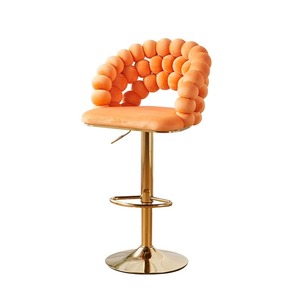 Hiện đại đơn giản hộ gia đình thanh Ghế bộ của 2 cao Phân phía trước bàn nhung mây Phân xoay điều chỉnh chiều cao thanh phân - Product Image 6