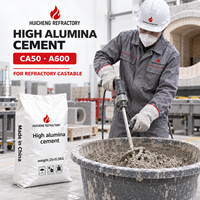 Ciment à haute teneur en alumine CA50 A600, ciment aluminateux réfractaire pour matériaux coulables