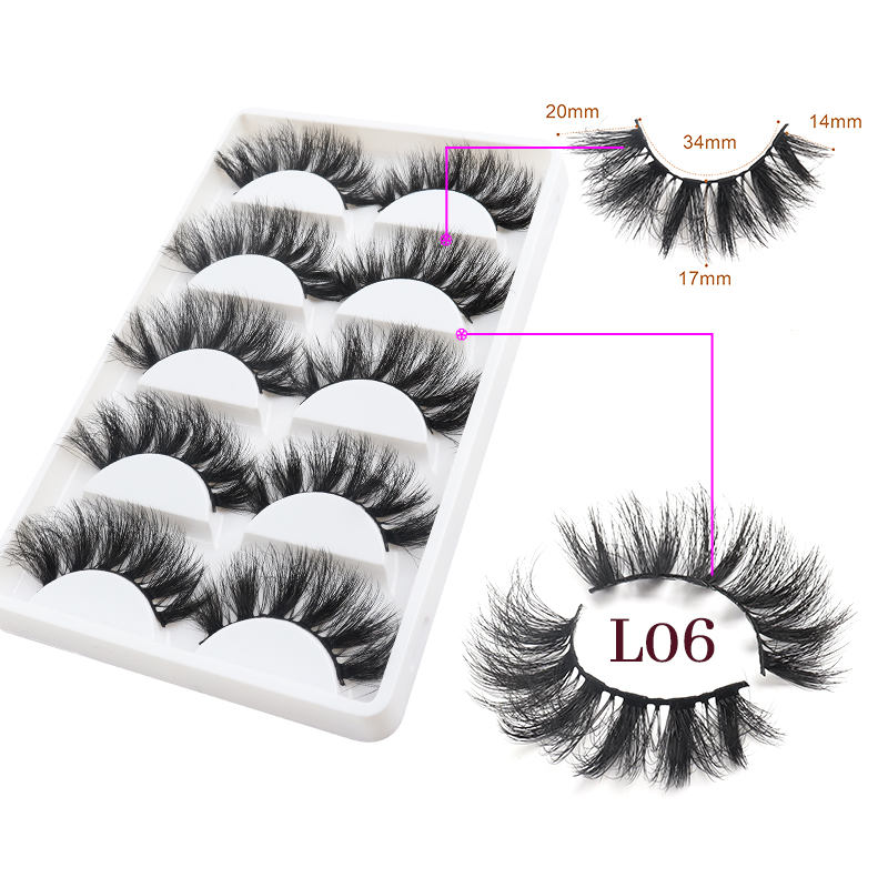 L06 5 paires de cils en vison