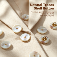 Boutons en coquille naturelle écologiques avec crochet métallique, logo personnalisé, boutons en coquille polis pour chemises, accessoires de vêtements pour enfants