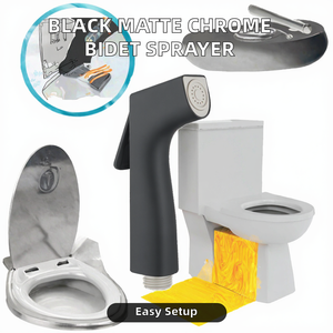 Matte Black Shattaf Bidet Sprayer Wall <b>Mount</b> Bathroom Toilet Handheld Water <b>Spray</b> Nozzle Minimalist Design Easy Installation - Product Image 2