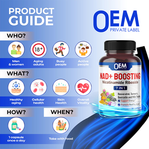 7 ב 1 nad + תוספת ניקוטינאמיד ribbosside raveratrol קוורצטין חלב thistle nad קפסולות תמיכה אנרגיה תאית - Product Image 5